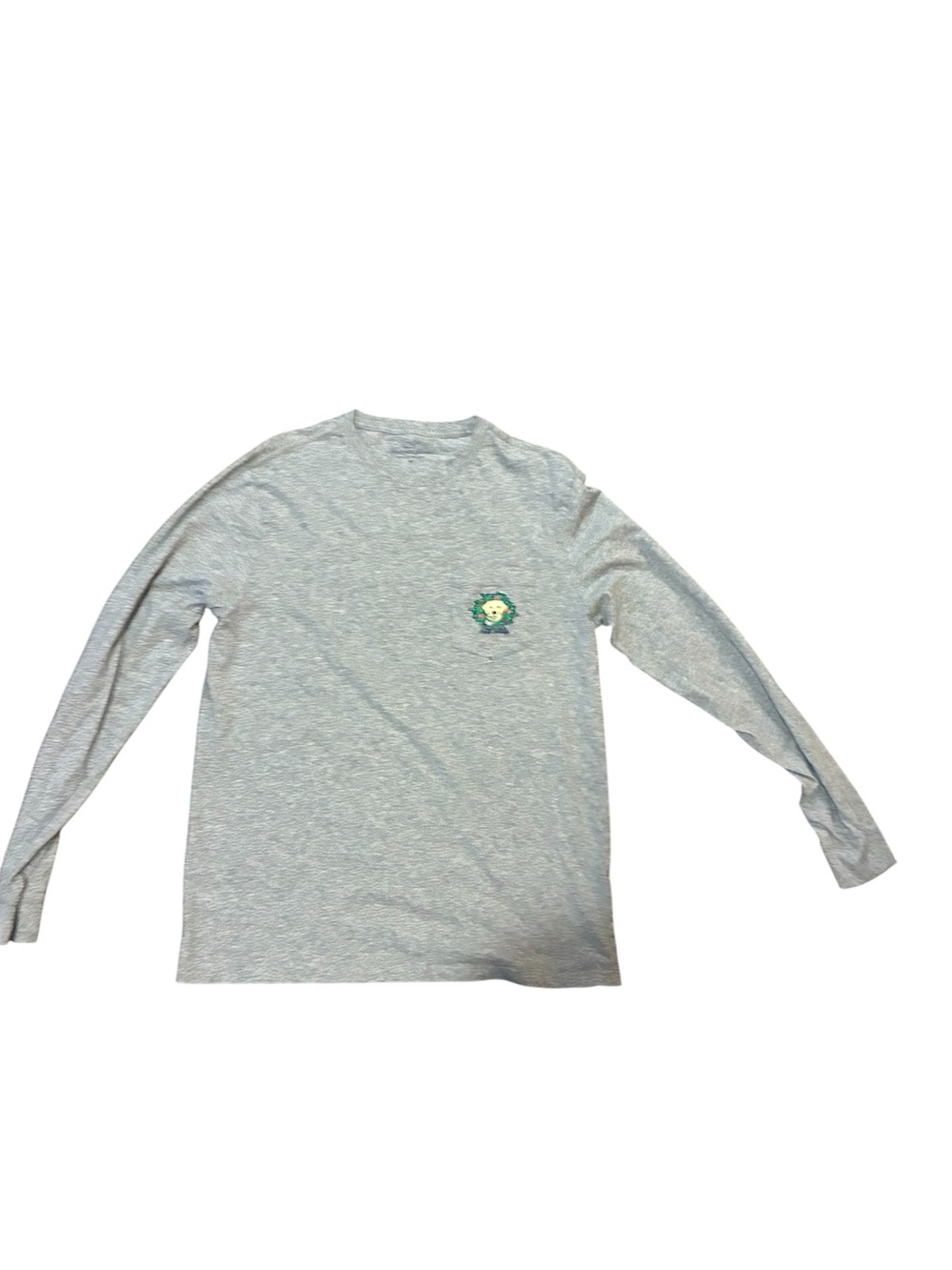 Vineyard Vines Heather Gray Crewneck Tee with Logo